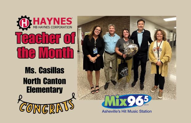 M.B. Haynes Teacher of the Month October 2023
