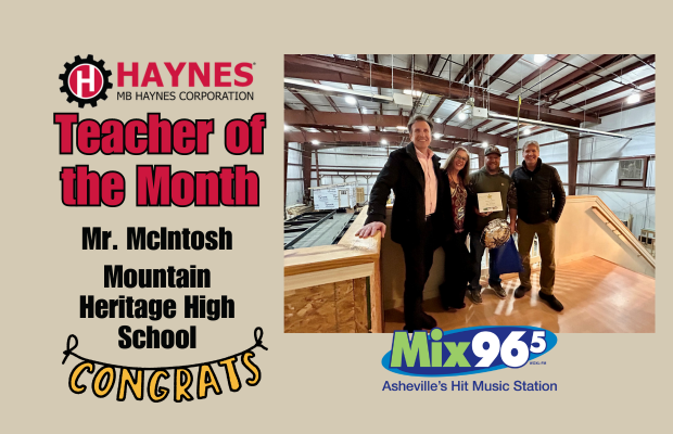 M.B. Haynes Teacher of the Month November 2023