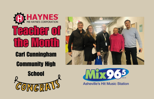 M.B. Haynes Teacher of the Month December 2023