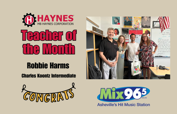 Congratulations to Mr. Harms at Koontz Intermediate School! Our Mix Teacher of the Month! Congratulations to Mr. Harms at Koontz Intermediate School! Our Mix Teacher of the Month!